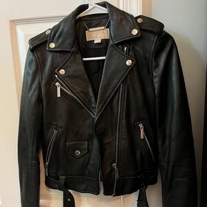 Black Michael Kors Leather Jacket